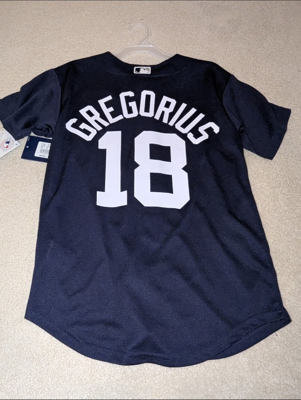 NWT New York Yankees Didi Gregorius Majestic Cool Base Jersey Youth M 10/12